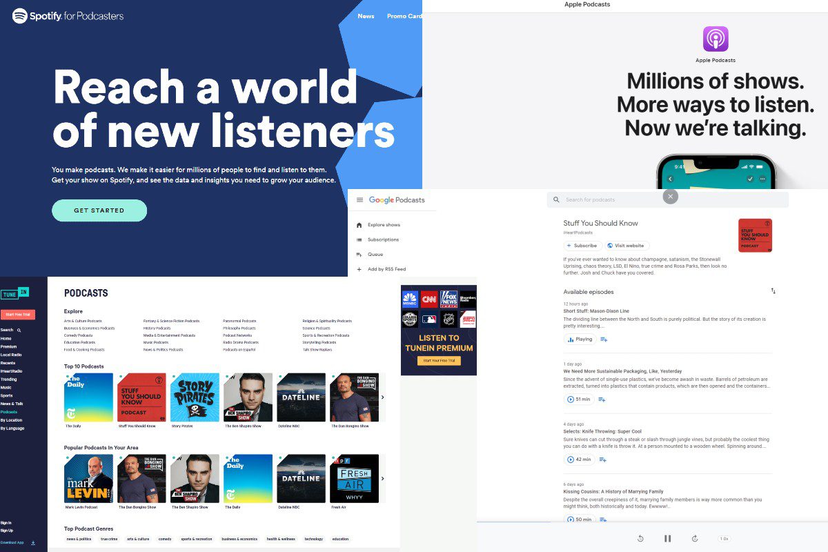 Publishing your AI podcast on Spotify, Apple Podcasts, Google Podcasts, Audible, etc